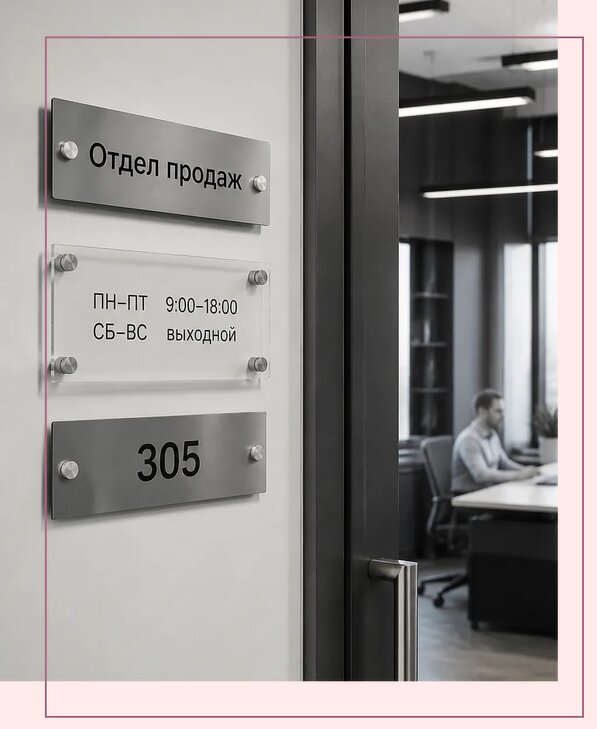 Офисные таблички на дверь в Кунгуре по цене от 5025 р. | Аванза-Кнг